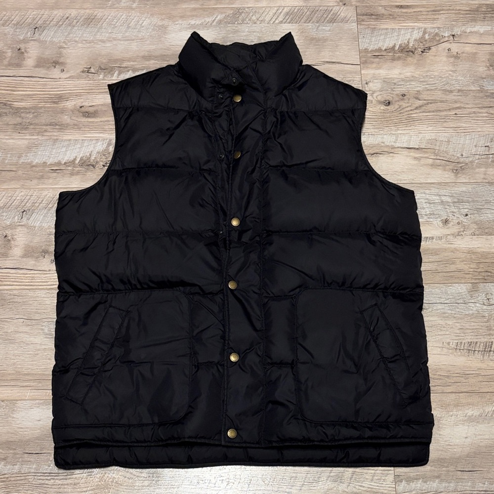 Lands' End Men's Black Puff Vest